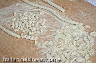 homemade orecchiette pasta