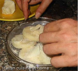 semolina gnocchi making