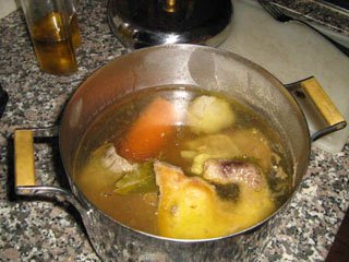 meat broth making:
