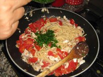 making gurnard spaghetti