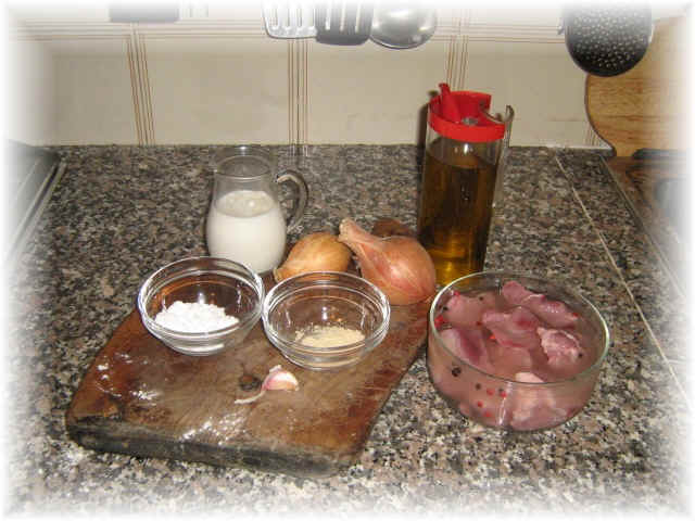 ingredients for wild boar sauce