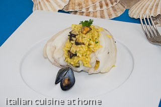 risotto with blue mussels