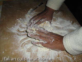 egg pasta dough kneading