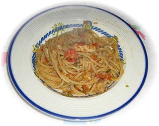 spaghetti with scorpion fish